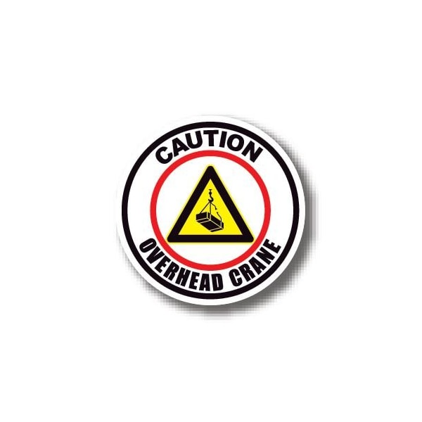Ergomat 24in CIRCLE SIGNS - Caution Overhead Crane DSV-SIGN 576 #1510 -UEN - main